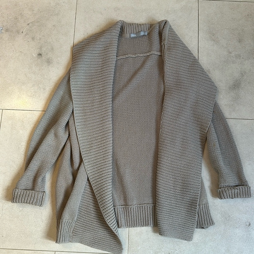 Long Vince Airplane Cardigan in Oatmeal